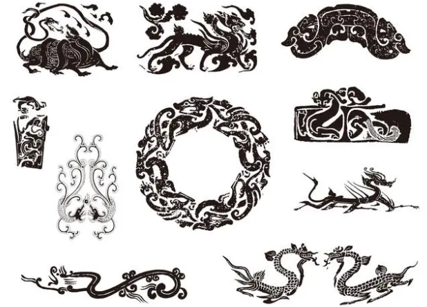 宁海龙纹和凤纹的中式图案