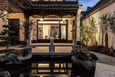 宁海现代中式别墅的庭院设计如此美丽